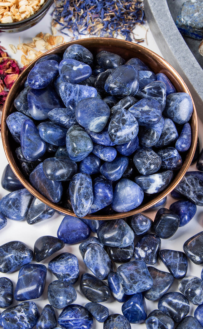 Tumbled Stones | Sodalite-Crystals-Tragic Beautiful