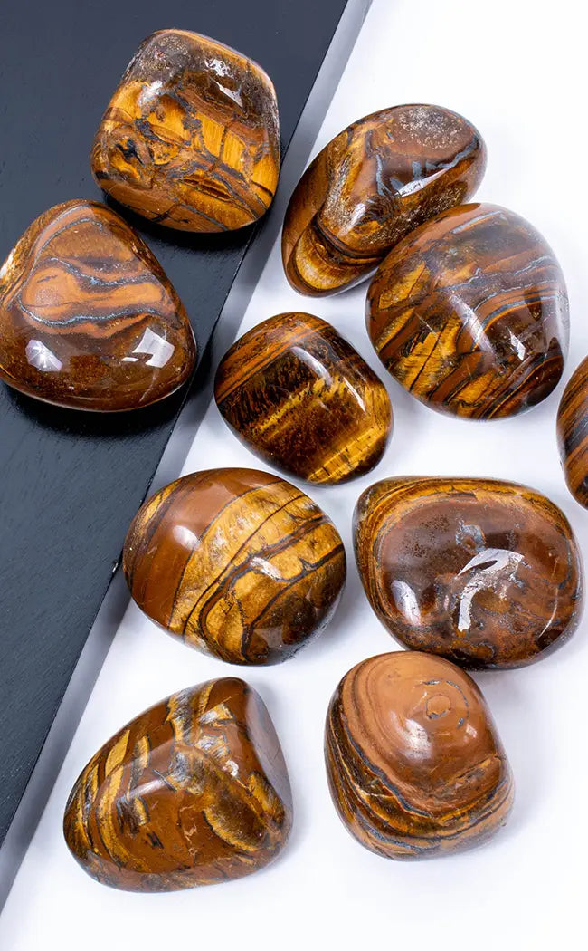 Tumbled Stones | Tigers Eye XL Premium-Tumble Stones-Tragic Beautiful