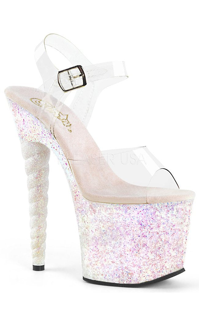 Unicorn-708LG Opal Glitter Heels-Pleaser-Tragic Beautiful