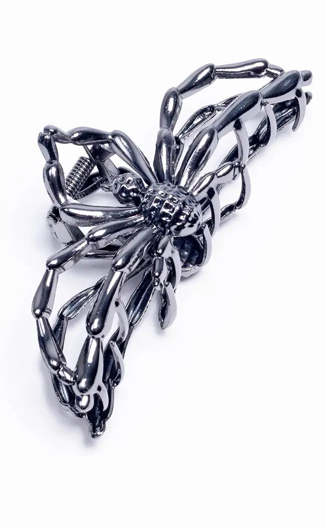 Untangled Web Spider Hair Claw Clip-Gothic Jewellery-Tragic Beautiful