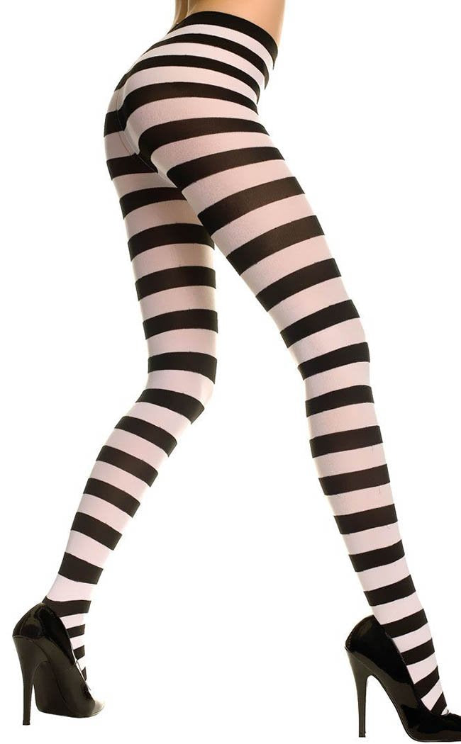 Wide Stripe Pantyhose | Choose Colour-Music Legs-Tragic Beautiful