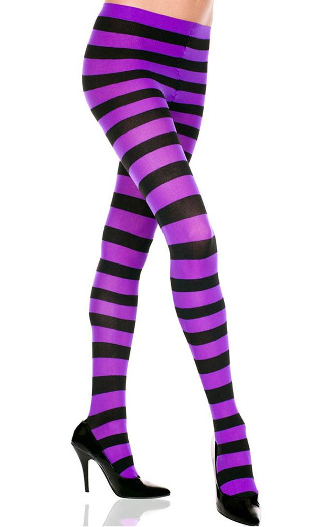 Wide Stripe Pantyhose | Choose Colour-Music Legs-Tragic Beautiful