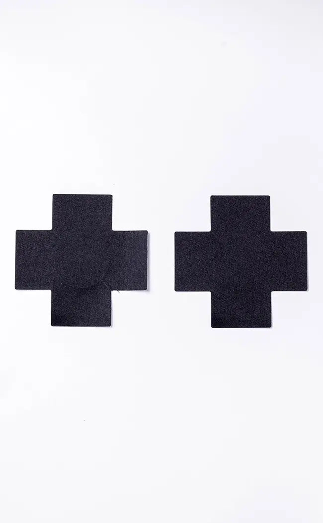 X-posed Cross Nipple Pasties | 5 Pairs-Cold Black Heart-Tragic Beautiful