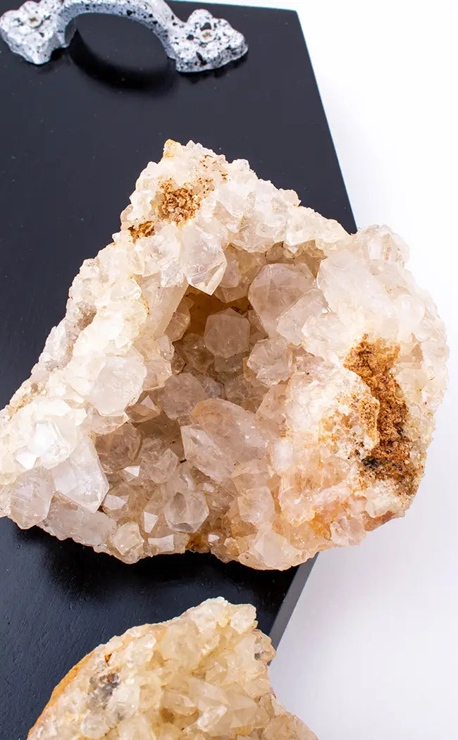 XL Limonite Quartz Clusters | Natural