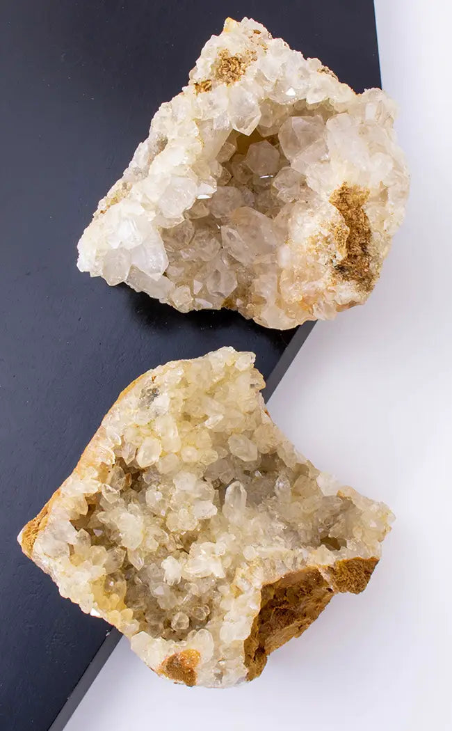 XL Limonite Quartz Clusters | Natural