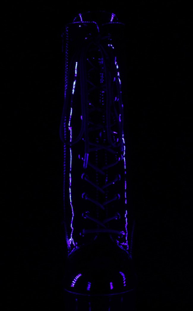 XTREME-1020TT Black/Neon Pink Ankle Boots-Pleaser-Tragic Beautiful