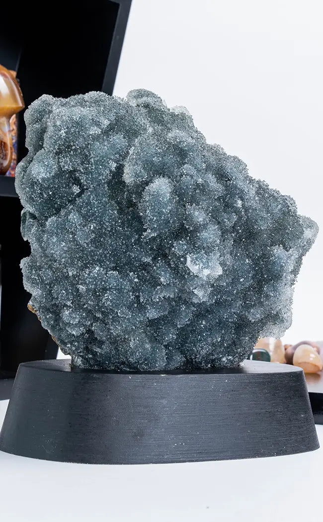 XXL Amethyst Flower Clusters On Wooden Base-Crystals-Tragic Beautiful