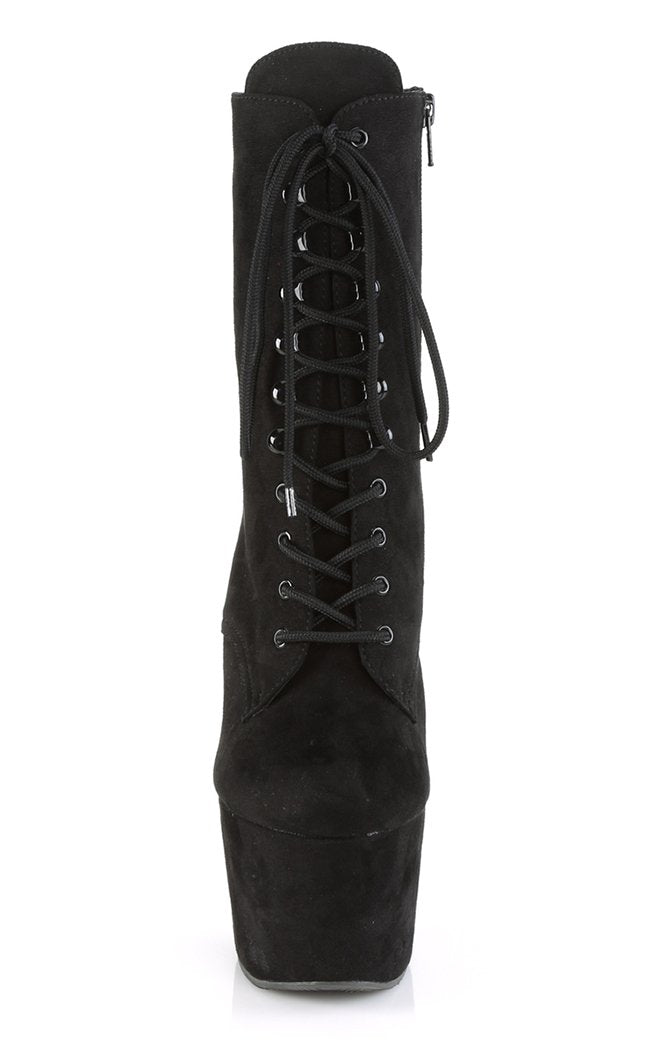 ADORE-1020FS Black Faux Suede Ankle Boots-Pleaser-Tragic Beautiful
