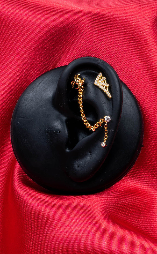 Arachne Ear Stack-Impaler Body Jewellery-Tragic Beautiful