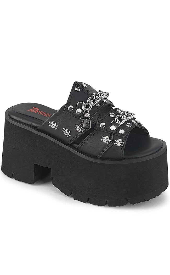 ASHES-08 Black Matte Platform Sandal
