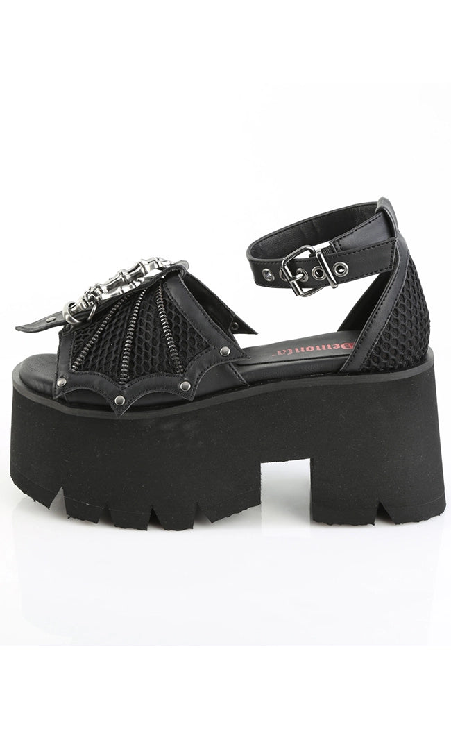 ASHES-11 Black Matte Platform Sandal (AU Stock)