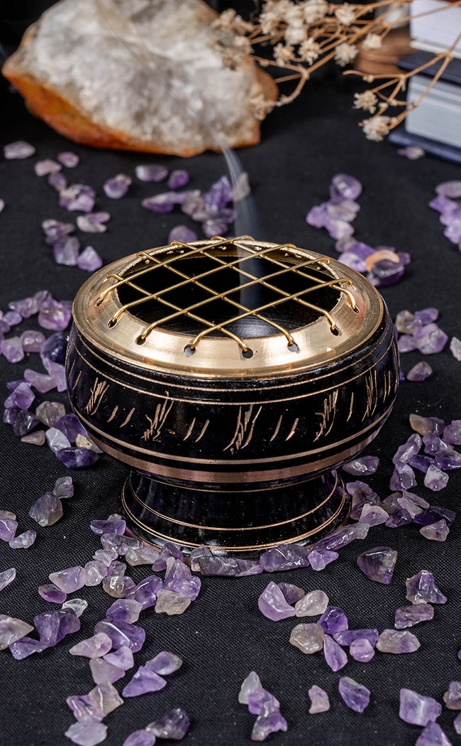 Black And Brass Charcoal Burner black-and-brass-charcoal-burner