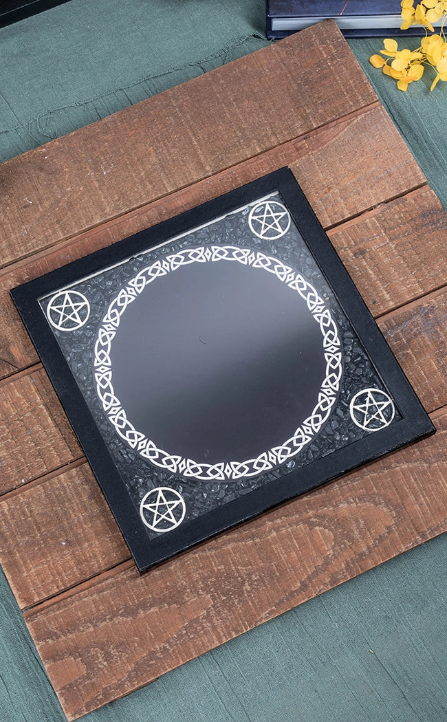 Black Tourmaline Scrying Mirror