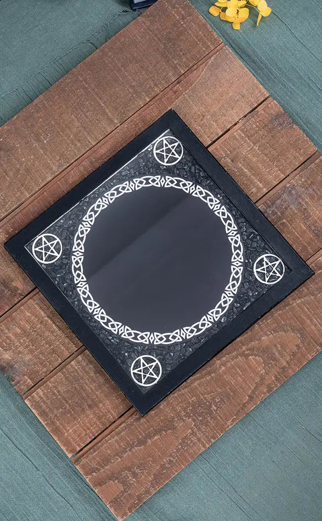 Black Tourmaline Scrying Mirror