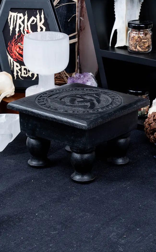 Black Triquetra Altar Table