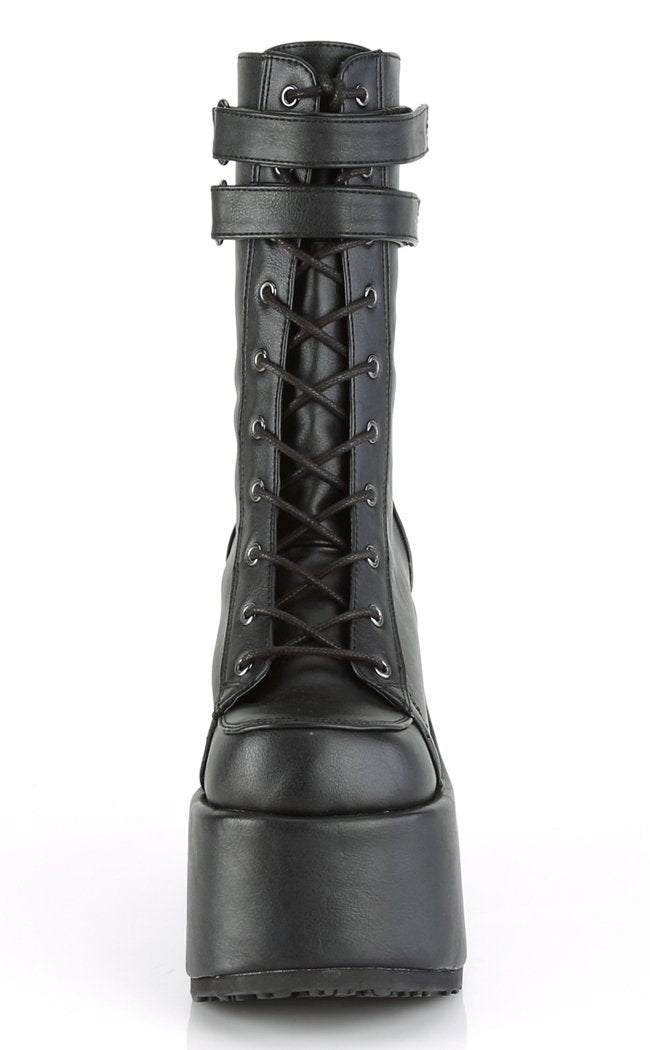 Camel-250 Black Vegan Platform Boots-Demonia-Tragic Beautiful