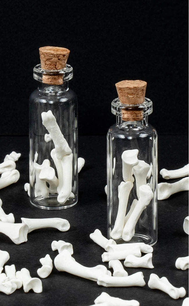 Chicken Feet Bones in Glass Vial