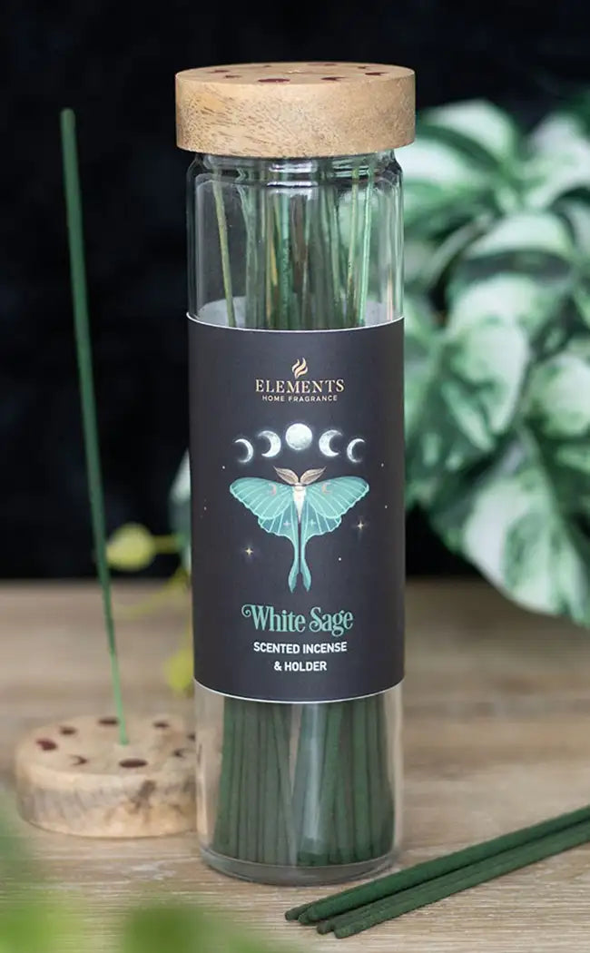 Cosy Cottage Incense & Holder | White Sage