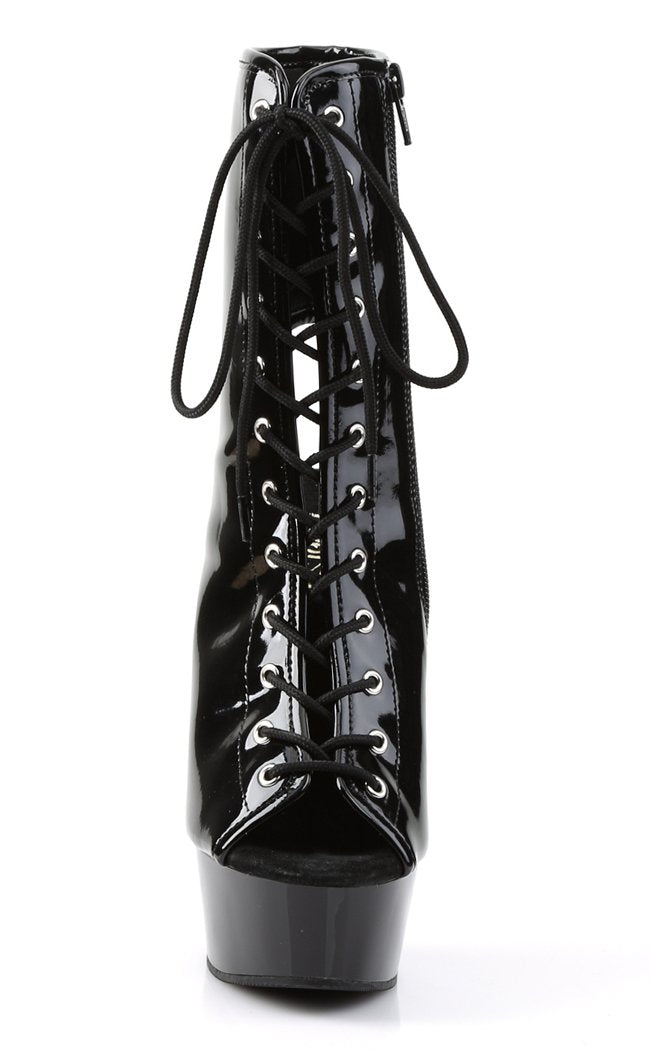 DELIGHT-1016 Black Ankle Boots-Pleaser-Tragic Beautiful