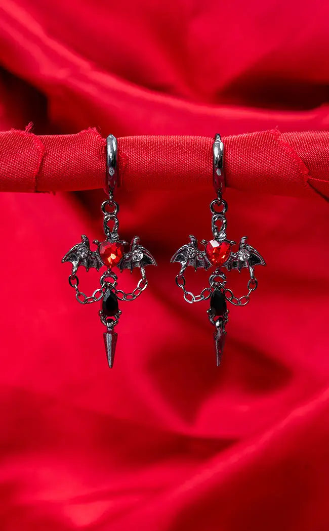 Devilish Dangle Hoop Earrings | Pair