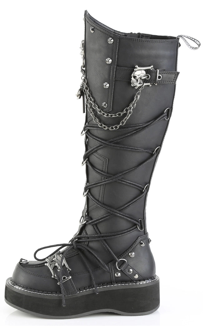 EMILY-221 Chained Knee High Platform Boots