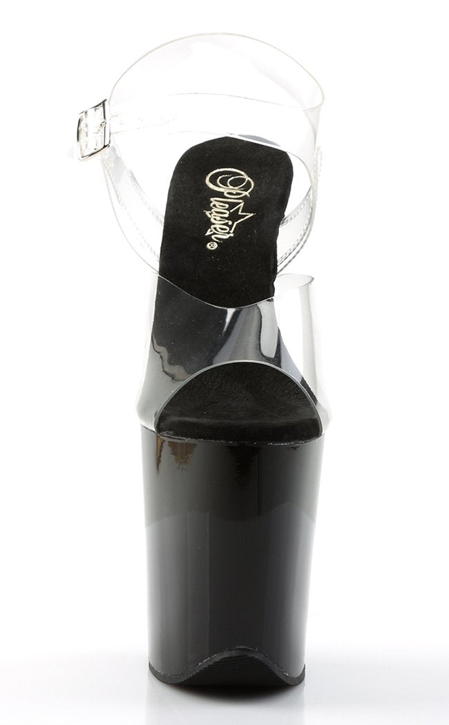 FLAMINGO-808 Clear & Black Heels-Pleaser-Tragic Beautiful