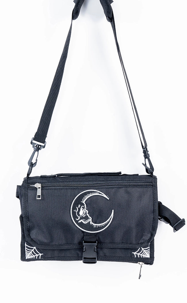 Black Change Mat Nappy Bag All Purpose Carry Bag w/ Shoulder Strap