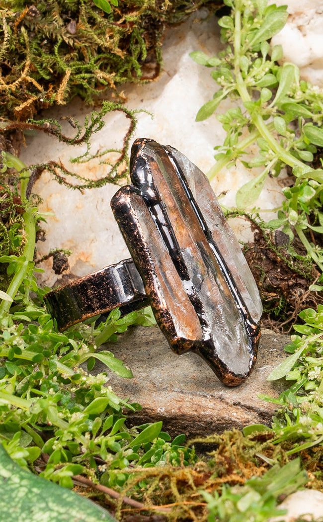 Heart of Glass Clear Quartz Ring