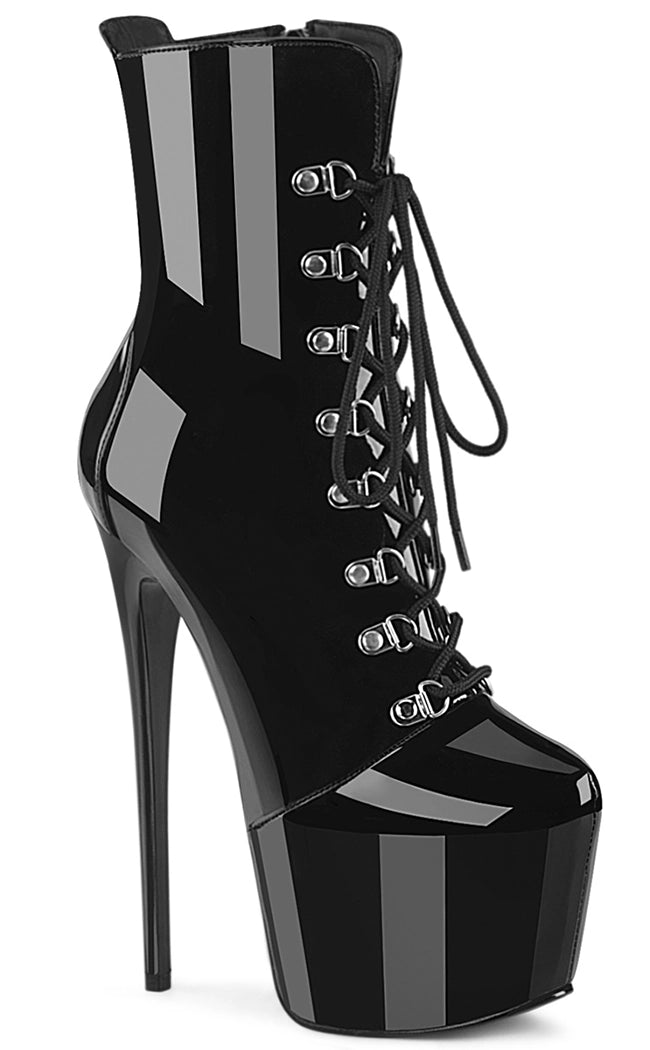 JUBILANT-1014 Black Patent Mid Calf Boots (AU Stock)