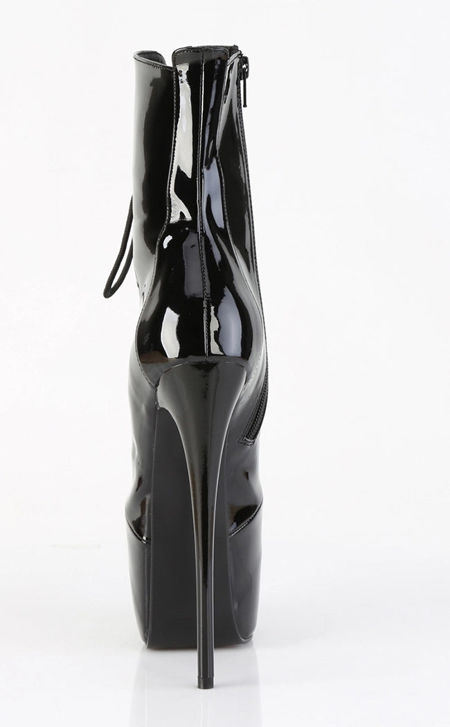 JUBILANT-1014 Black Patent Mid Calf Boots