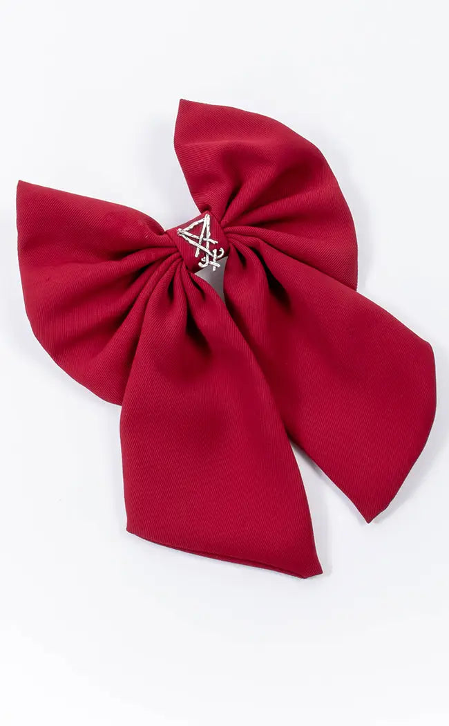 Lord Of Night Bow Hair Clip | Red-Cold Black Heart-Tragic Beautiful