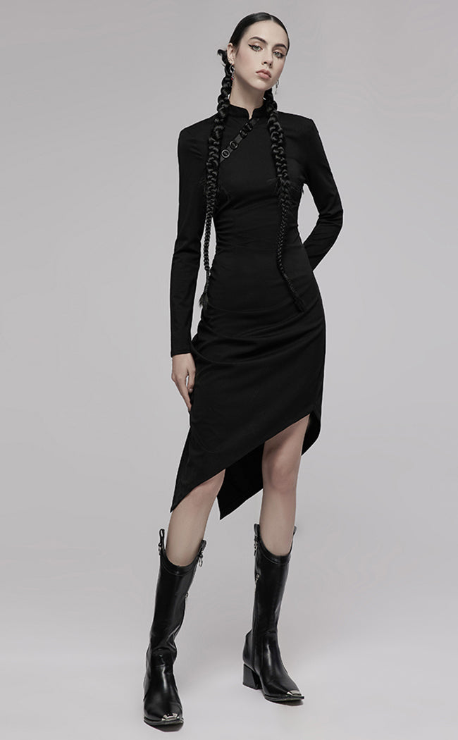 navy blue dress for baby girl Maxine Asymmetrical Dress | Punk Rave Australia