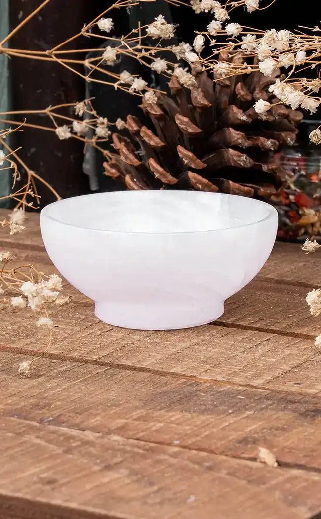 Pink Mangano Calcite Crystal Bowl