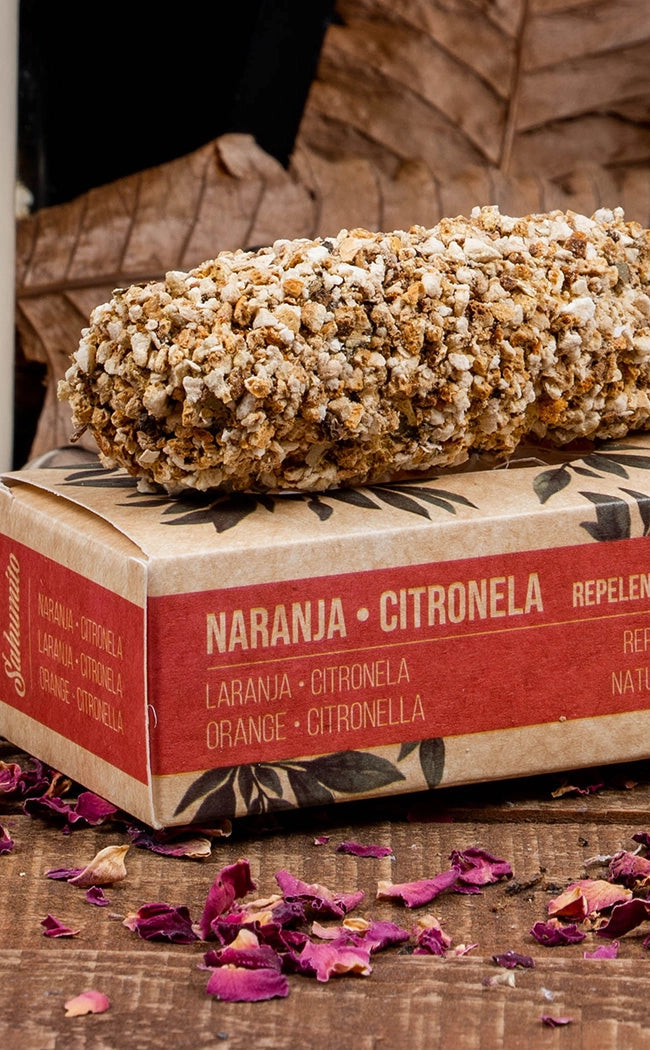 Sacred Handmade Cleansing Stick | Orange and Citronella-Cleansing Wands & Smudge Sticks-Tragic Beautiful