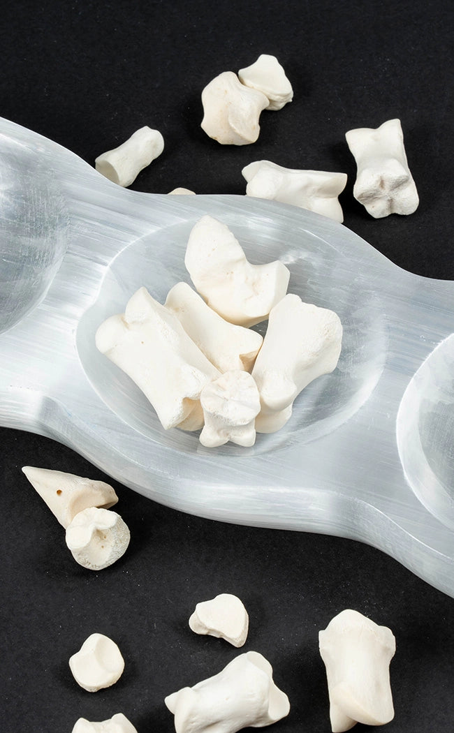 Selenite Triple Moon Crystal Bowl