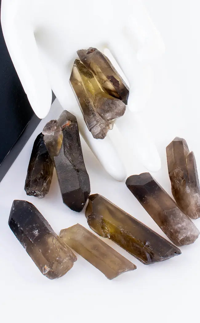 Smoky Quartz with Citrine Crystal Points-Crystals-Tragic Beautiful