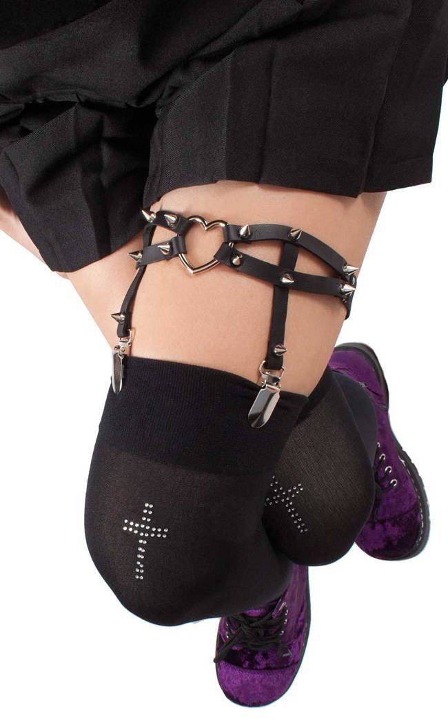 Cold Black Heart | Spike Heart Garter Cold Black Heart | Spike Heart Garter