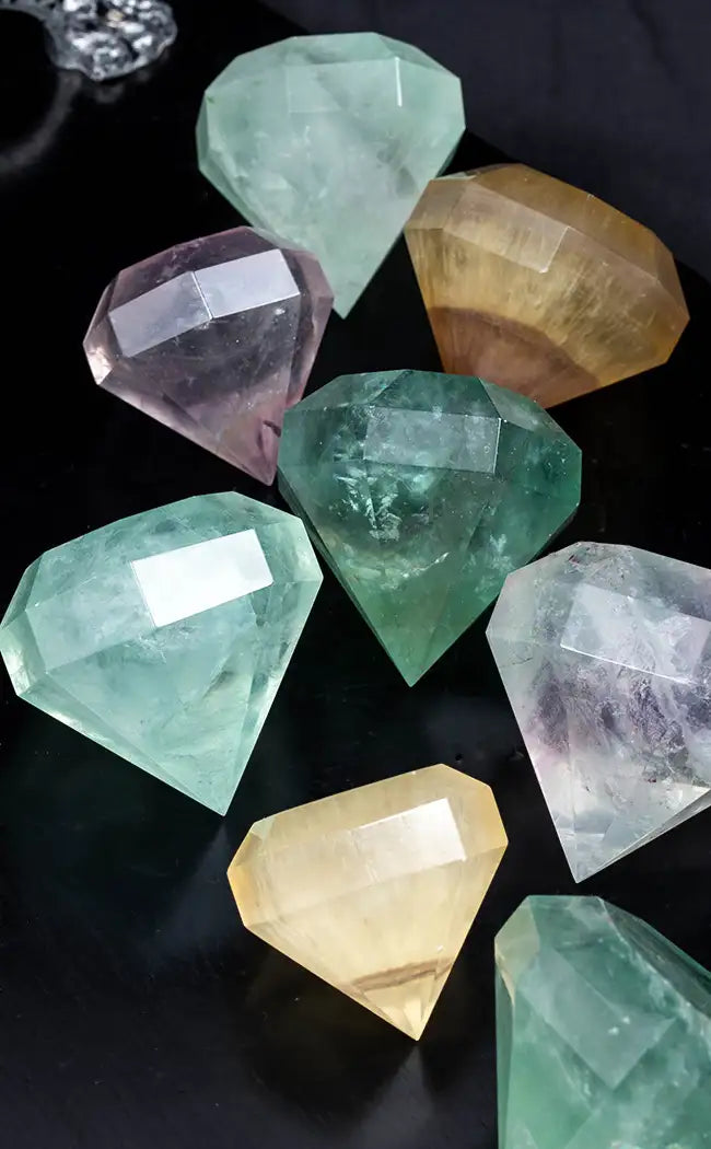 Stunning Fluorite Diamond Carvings