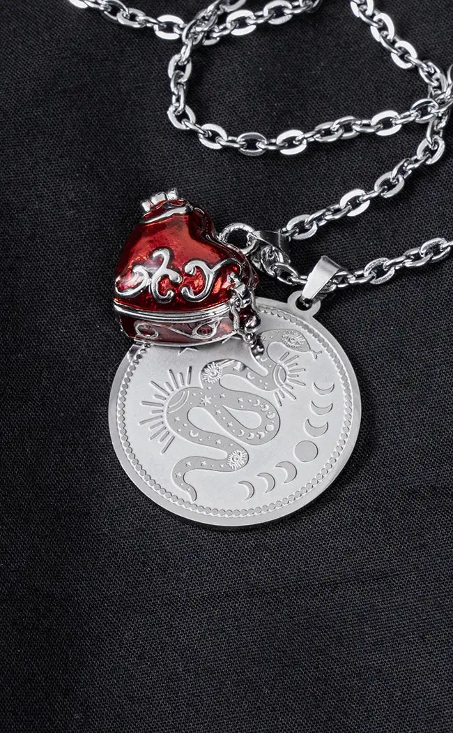 Taste of Sin Necklace | Red Heart Locket