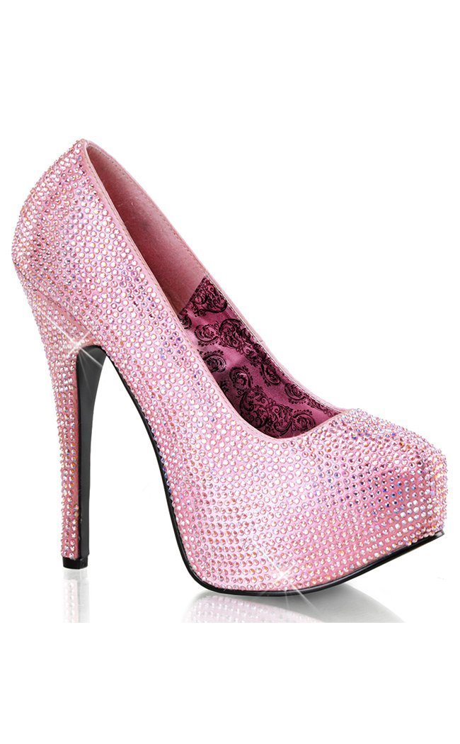 Pink Floral Rhinestone Heels | Mabel Love Co., Pink / 42
