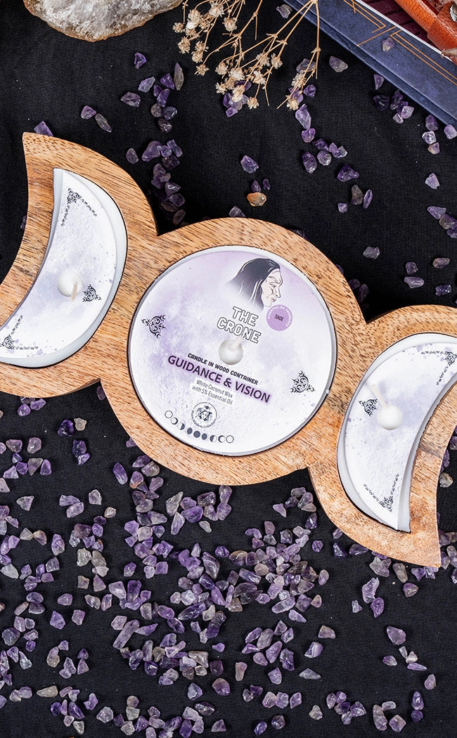 The Crone Crone Guidance & Vision Triple Moon Candle