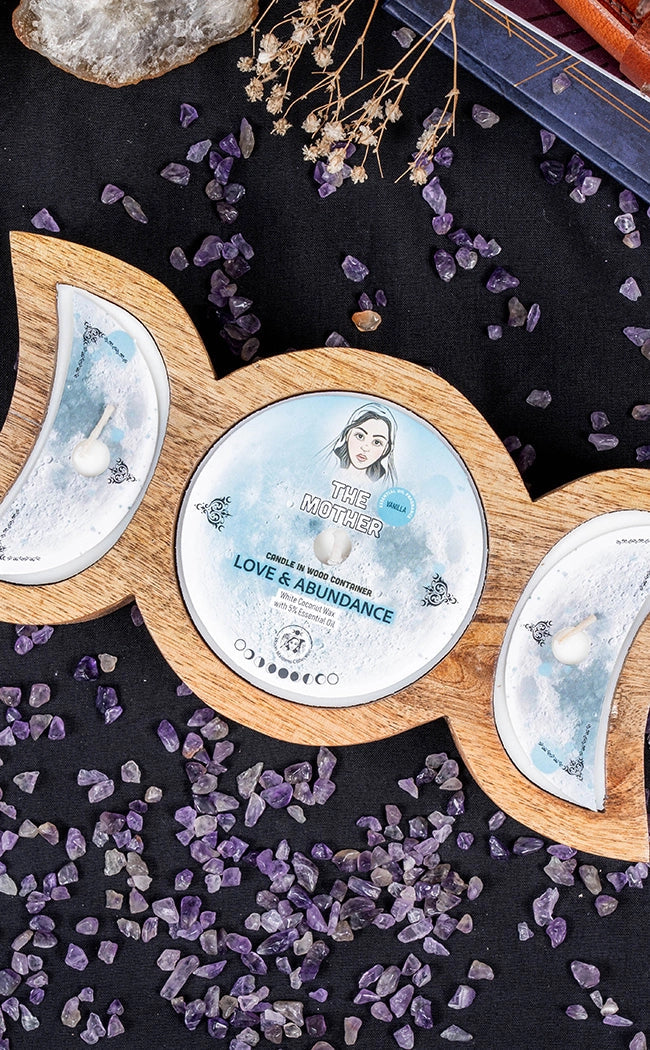 The Mother Love & Abundance Triple Moon Candle