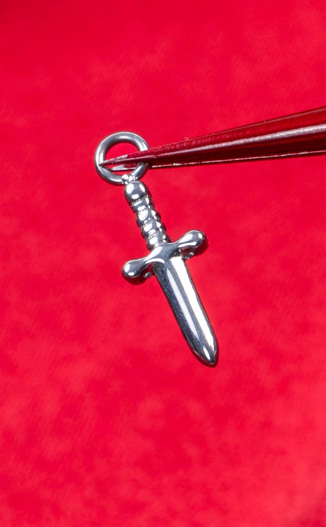 Titanium Dangle Charm | Dagger-Impaler Body Jewellery-Tragic Beautiful