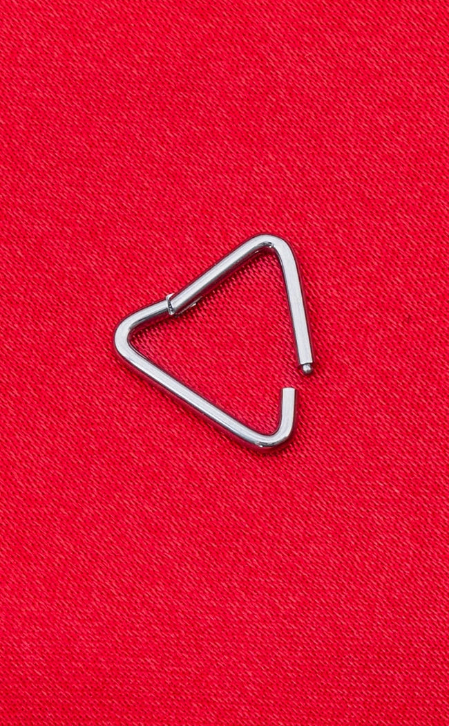 Titanium Triangle Hinged Segment Ring | Silver