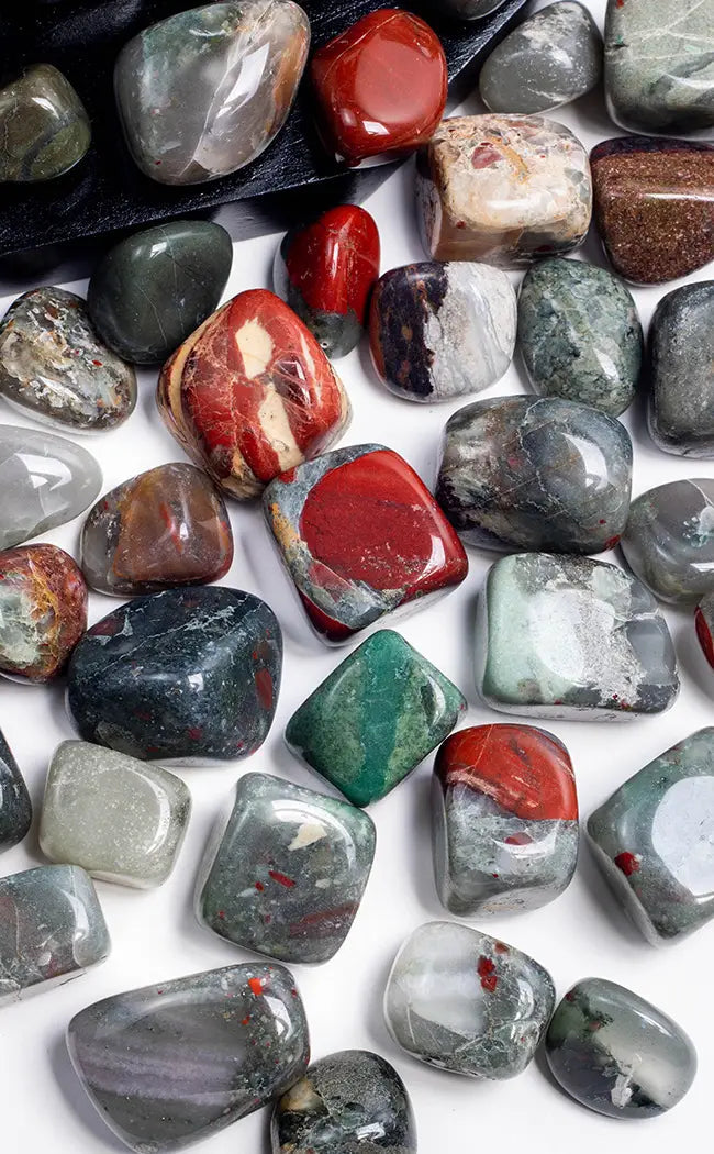 Tumbled Stones | Bloodstone-Tumble Stones-Tragic Beautiful