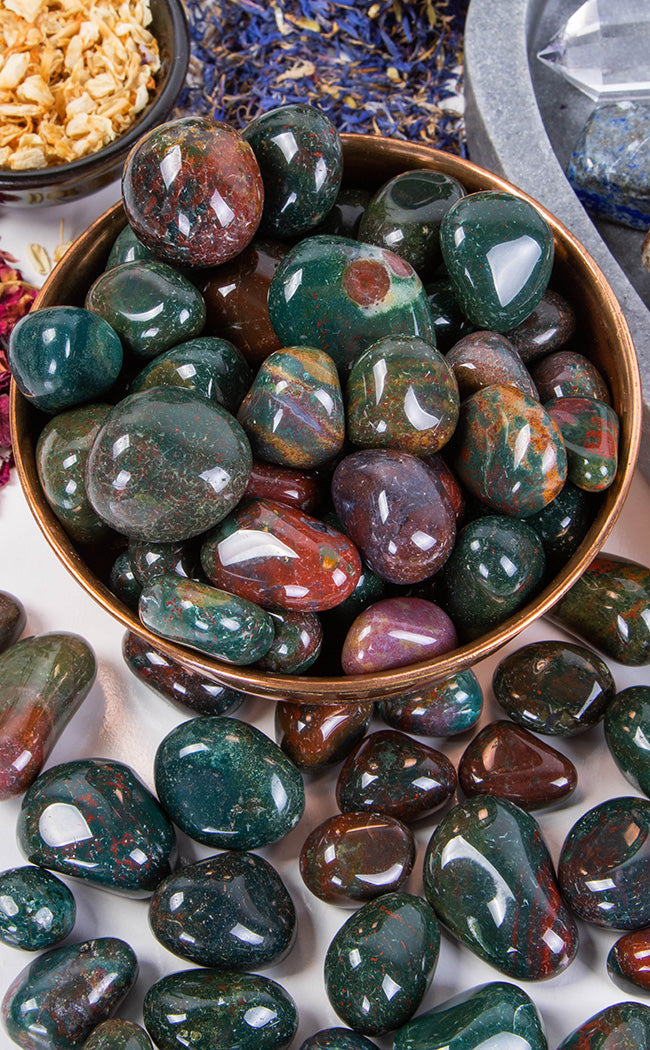 Tumbled Stones | Bloodstone-Crystals-Tragic Beautiful