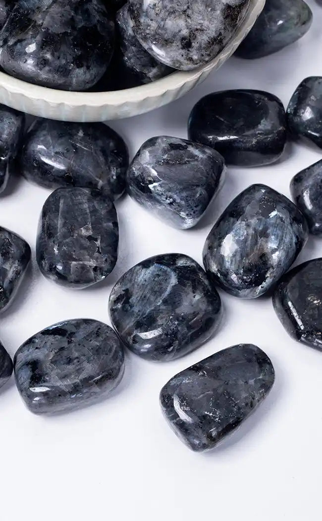 Tumbled Stones Blue Grey Stone Name Tumbled Stones Larvikite