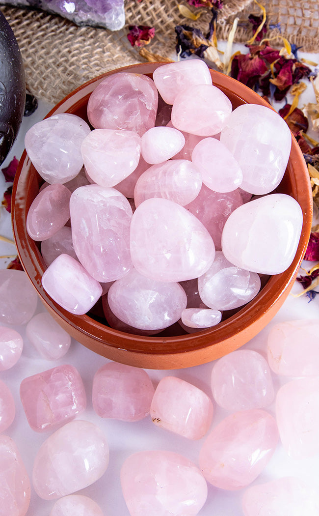 Tumbled Stones | Rose Quartz-Crystals-Tragic Beautiful