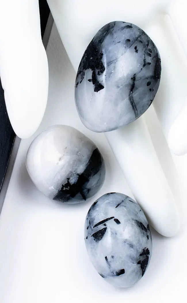 Tumbled Stones | Tourmalinated Quartz-Tumble Stones-Tragic Beautiful