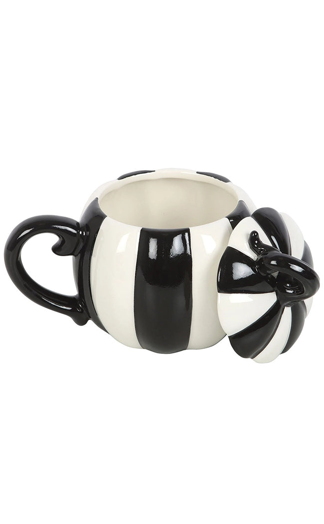 XL Striped Pumpkin Mug